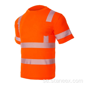 DRI FIT Anpassad logotyp Safety Reflective Work Tshirts